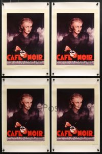 5x237 LOT OF 4 UNFOLDED CAFE NOIR 11X17 REPRODUCTION POSTERS 1980s Agatha Christie, cool art!
