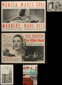 5x253 LOT OF 7 KAY FRANCIS TRADE ADS AND MAGAZINE PAGES 1930s-1940s The White Angel & more!