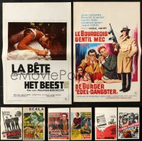 5x446 LOT OF 10 MOSTLY FORMERLY FOLDED BELGIAN POSTERS 1960s-1970s from a variety of movies!