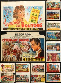 5x441 LOT OF 20 MOSTLY FORMERLY FOLDED BELGIAN POSTERS 1960s images from a variety of movies!