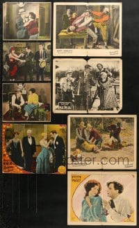 5x091 LOT OF 8 LOBBY CARDS FROM SILENT MOVIES 1920s great scenes from a variety of movies!