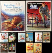 5x434 LOT OF 12 FORMERLY FOLDED 15X21 FRENCH POSTERS 1960s-1970s from a variety of movies!