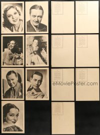 5x317 LOT OF 7 PICTURE FRAME 8X11 PHOTOS 1930s Loretta Young, Joan Crawford, George Raft & more!