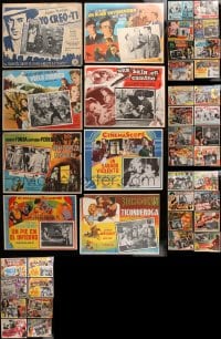 5x227 LOT OF 42 MEXICAN LOBBY CARDS 1950s great scenes from a variety of different movies!