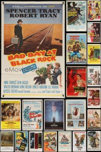 5x043 LOT OF 29 FOLDED ONE-SHEETS 1950s-1970s great images from a variety of different movies!
