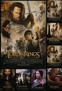 5x575 LOT OF 11 UNFOLDED DOUBLE-SIDED 27X40 LORD OF THE RINGS ONE-SHEETS 2000s from all 3 movies!