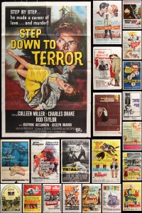 5x006 LOT OF 75 FOLDED ONE-SHEETS 1950s-1970s great images from a variety of different movies!