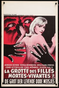 5y275 CAVE OF THE LIVING DEAD Belgian 1966 beyond the mouth of the cursed cave lurk the unfleshed!