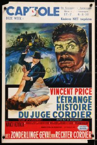 5y292 DIARY OF A MADMAN Belgian 1963 Vincent Price in his most chilling portrayal of evil!