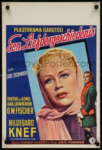 5y356 LOVE STORY Belgian 1958 Eine Liebesgeschichte, Hildegard Knef, O.W. Fischer, different!