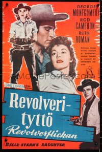 5y124 BELLE STARR'S DAUGHTER Finnish 1957 Ruth Roman, George Montgomery, Rod Cameron!