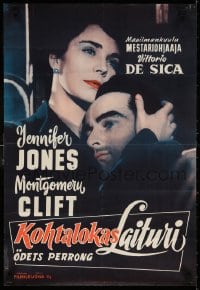 5y170 INDISCRETION OF AN AMERICAN WIFE Finnish 1954 great c/u of Montgomery Clift and Jones!