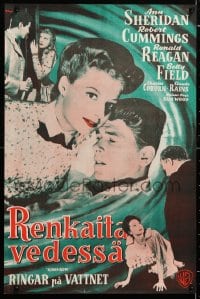 5y183 KINGS ROW Finnish 1945 different images of Ronald Reagan & sexy Ann Sheridan, classic!