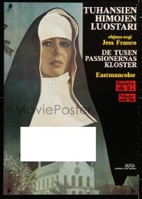 5y189 LOVE LETTERS OF A PORTUGUESE NUN Finnish 1979 Jesus Franco nunsploitation, topless nun!