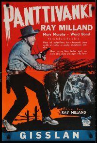 5y191 MAN ALONE Finnish 1956 star & director Ray Milland, Mary Murphy, Raymond Burr!