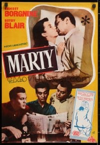 5y194 MARTY Finnish 1955 directed by Delbert Mann, Ernest Borgnine, written by Paddy Chayefsky!