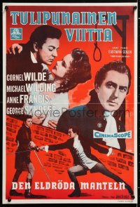 5y227 SCARLET COAT Finnish 1956 Cornel Wilde & Anne Francis, John Sturges directed!