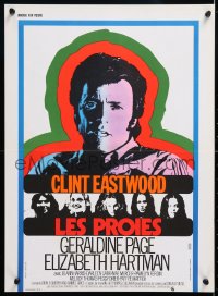 5y814 BEGUILED French 15x21 1971 cool different psychedelic art of Clint Eastwood, Don Siegel