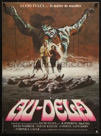 5y817 BEYOND French 15x21 1981 Lucio Fulci, disturbing horror artwork by Konkols!