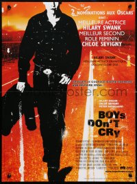 5y825 BOYS DON'T CRY French 16x21 1999 Hilary Swank as Brandon Teena, Chloe Sevigny, a true story!