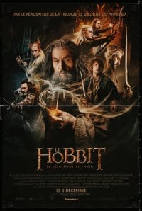 5y888 HOBBIT: THE DESOLATION OF SMAUG advance French 16x24 2013 Peter Jackson, cool cast montage!