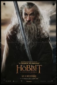 5y889 HOBBIT: THE DESOLATION OF SMAUG teaser French 16x24 2013 Peter Jackson, McKellen as Gandalf!