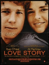 5y915 LOVE STORY French 16x21 R2000s great romantic close up of Ali MacGraw & Ryan O'Neal!