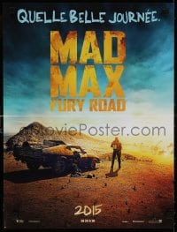 5y917 MAD MAX: FURY ROAD teaser French 16x21 2015 Hardy in title role with his V8 Interceptor car!