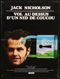 5y931 ONE FLEW OVER THE CUCKOO'S NEST French 16x21 1976 cool art of Jack Nicholson, Forman classic!
