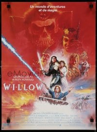 5y987 WILLOW French 15x21 1988 George Lucas, Ron Howard, great Brian Bysouth fantasy art!