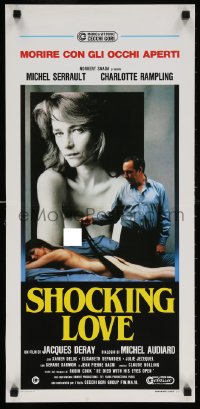 5y652 HE DIED WITH HIS EYES OPEN Italian locandina R1988 sexy naked Charlotte Rampling, Shocking Love!