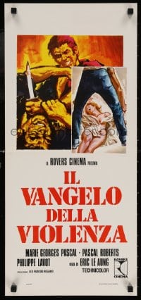 5y724 RAGING FISTS Italian locandina 1977 Eric Le Hung's Le Rage au Poing, violent montage art!