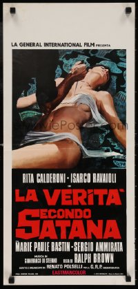 5y764 TRUTH ACCORDING TO SATAN Italian locandina 1972 Renato Polselli's La verita secondo Satana!