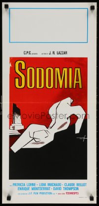 5y771 VIOLATION OF THE BITCH Italian locandina 1979 Sodomia, De Seta art of person w/missing limbs!