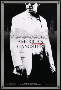 5z512 AMERICAN GANGSTER teaser 1sh 2007 close-up of Russell Crowe, Ridley Scott directed!