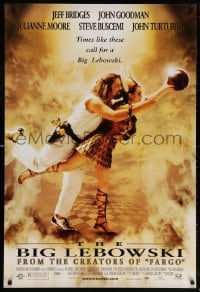 5z546 BIG LEBOWSKI 1sh 1998 Coen Bros cult classic, Jeff Bridges bowling w/Julianne Moore!