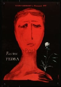 5z269 RACINE FEDRA 16x23 Polish commercial poster 1980s Lenica art from Polish stage version of Phaedra!