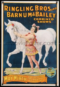 5z277 RINGLING BROS & BARNUM & BAILEY COMBINED SHOWS 22x33 commercial poster 1970s Wirth & horse!