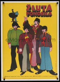 5z287 YELLOW SUBMARINE 23x32 Czech commercial poster 2011 psychedelic Sladek art of The Beatles!