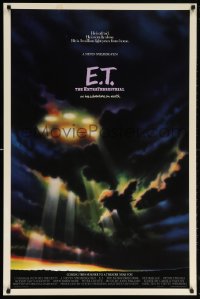 5z615 E.T. THE EXTRA TERRESTRIAL advance 1sh 1982 different spaceship in clouds art by Alvin!