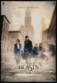 5z621 FANTASTIC BEASTS & WHERE TO FIND THEM teaser DS 1sh 2016 Yates, J.K. Rowling, Ezra Miller!