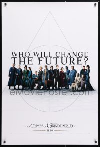5z622 FANTASTIC BEASTS: THE CRIMES OF GRINDELWALD int'l teaser DS 1sh 2018 who will change the future?