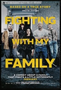 5z630 FIGHTING WITH MY FAMILY teaser DS 1sh 2019 about a family that fights a little differently!