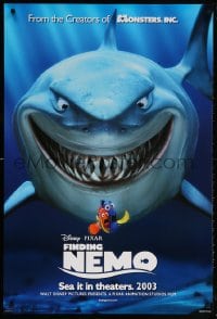5z631 FINDING NEMO advance DS 1sh 2003 best Disney & Pixar animated fish movie, rare Bruce style!