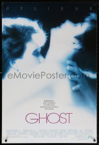 5z650 GHOST DS 1sh 1990 classic romantic close up of spirit Patrick Swayze & sexy Demi Moore!