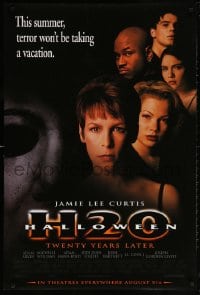5z670 HALLOWEEN H20 advance 1sh 1998 Jamie Lee Curtis sequel, terror won't be taking a vacation!