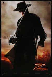 5z724 LEGEND OF ZORRO teaser DS 1sh 2005 great image of Antonio Banderas in the title role!