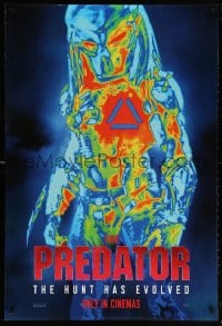 5z811 PREDATOR style B int'l teaser DS 1sh 2018 great image of the alien as seen in thermal-vision!