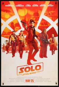 5z873 SOLO advance DS 1sh 2018 A Star Wars Story, Ron Howard, Ehrenreich, top cast, Chewbacca!