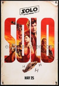 5z874 SOLO teaser DS 1sh 2018 A Star Wars Story, Ehrenreich, Clarke, Harrelson, art of top cast!